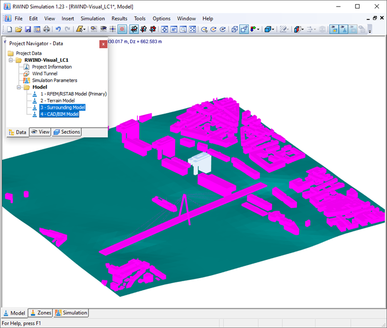 Exported Surrounding and CAD/BIM Models